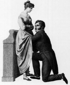 Victorian doctor with his hands on a women - this was ONCE considered improper