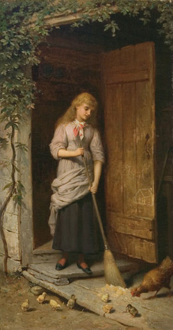 Girl_with_Broom_in_Doorway_Champney_1882